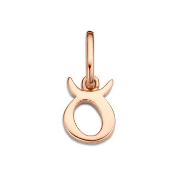 Taurus - Stier Sternzeichen Anhänger - Sterling Silber rosa vergoldet